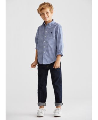 POLO RALPH LAUREN LITTLE BOYS POPLIN SHIRT HAMPTON STRAIGHT STRETCH JEANS