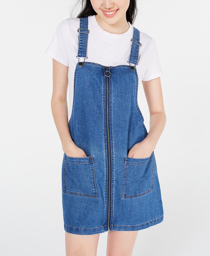 Zip front pinafore sales
