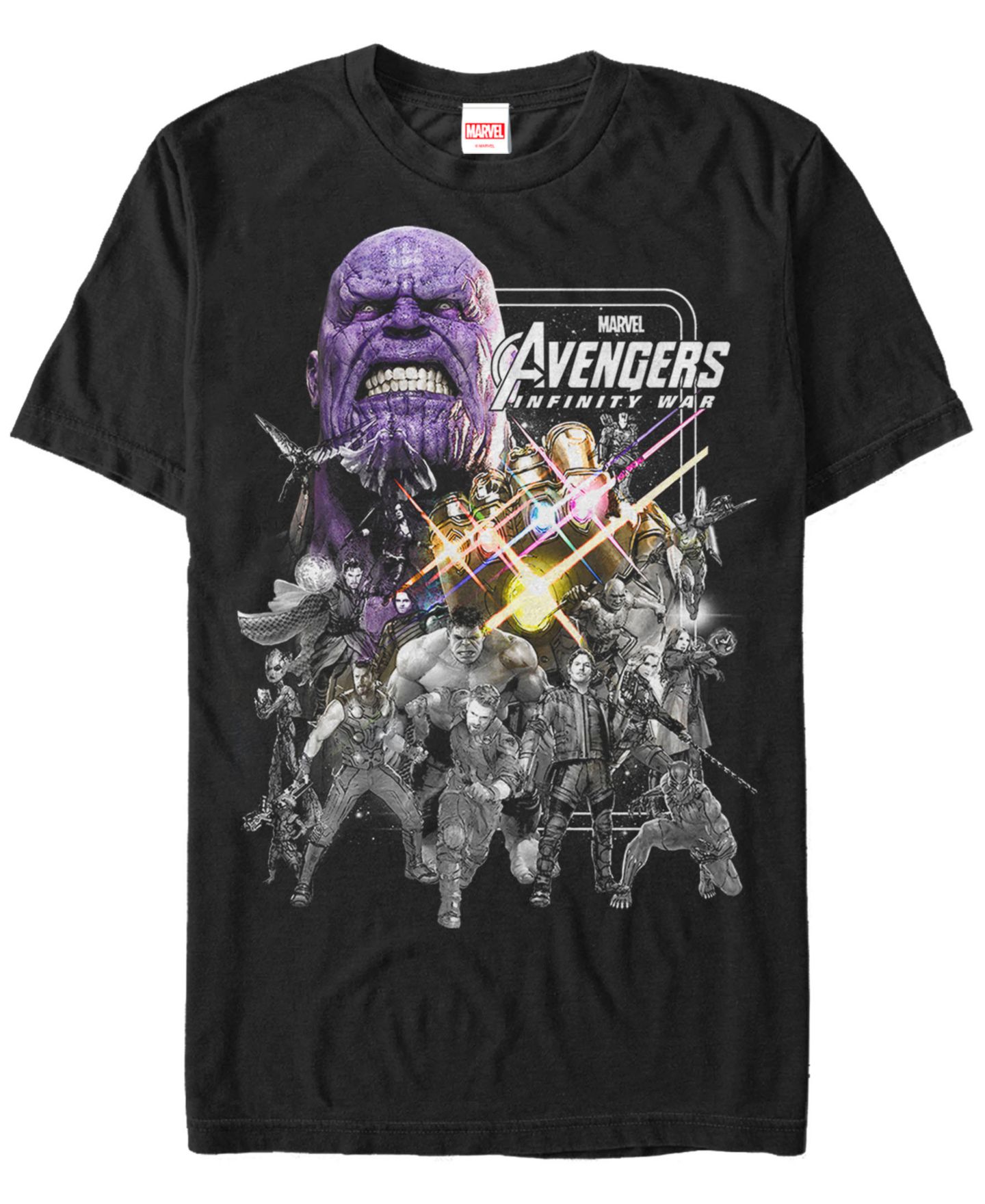 Мужская футболка Fifth Sun Marvel Avengers Infinity War Group Shot Poster Short Sleeve, цвет: Чёрный — фото 1
