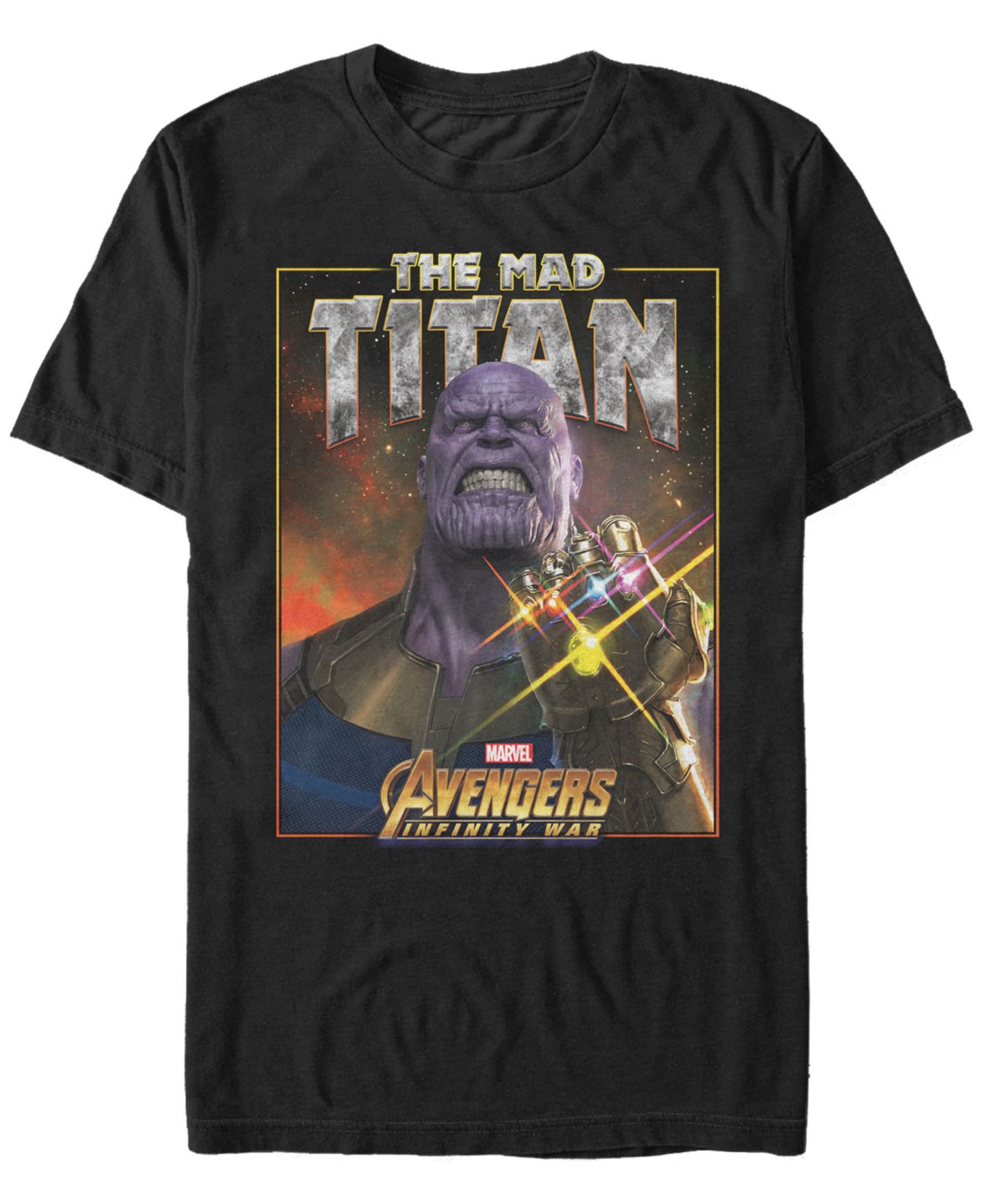 Мужская футболка Fifth Sun Marvel Avengers Infinity War The Mad Titan Short Sleeve, цвет: Чёрный — фото 1