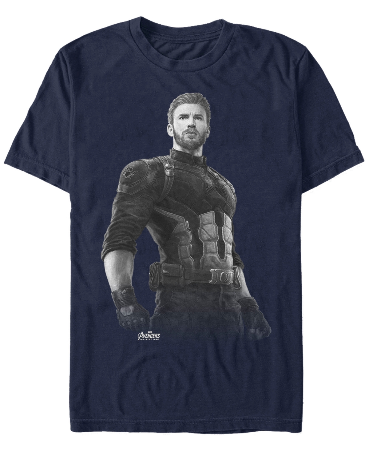 Marvel Men's Avengers Infinity War Captain America String Stare Short Sleeve T-Shirt