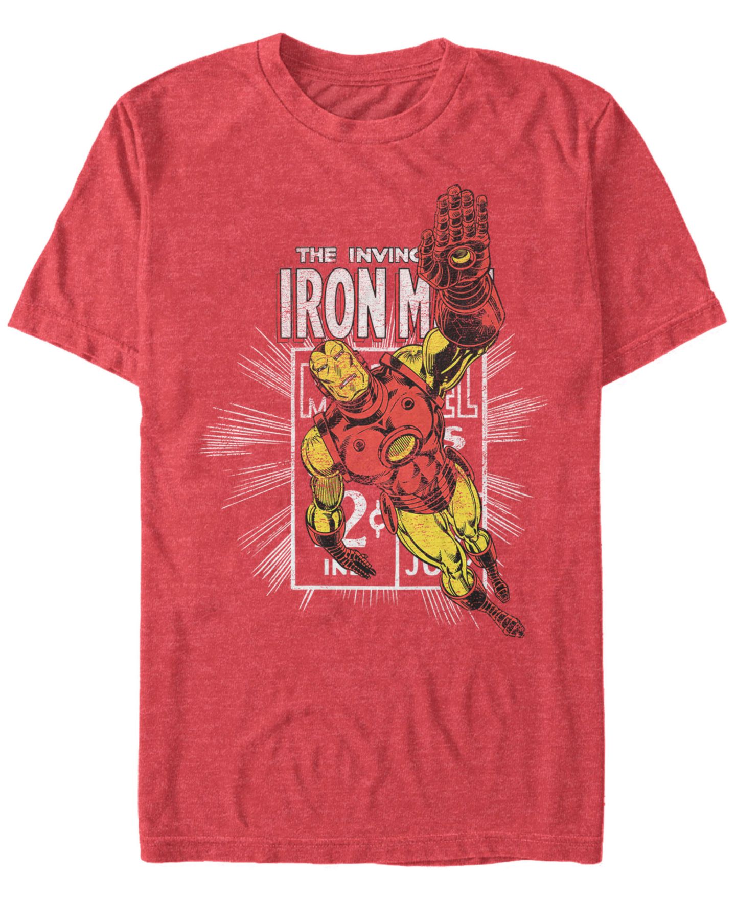 Мужская футболка Fifth Sun Marvel Comic Collection Classic Iron Man Short Sleeve, цвет: Красный — фото 2