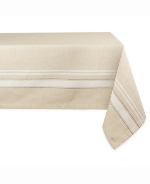 Chambray French Stripe Tablecloth 60