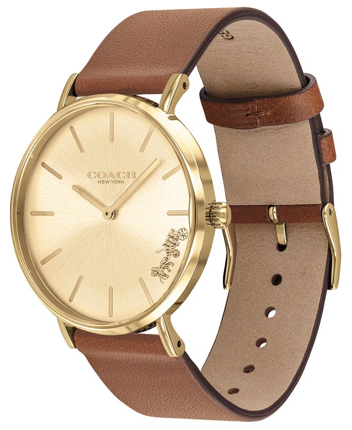 COACH Women's Perry Leather Strap Watch 36mm & Reviews All Watches