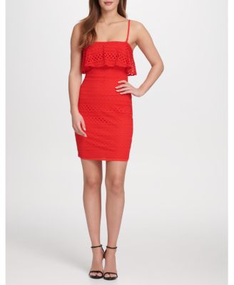 guess red dress macys