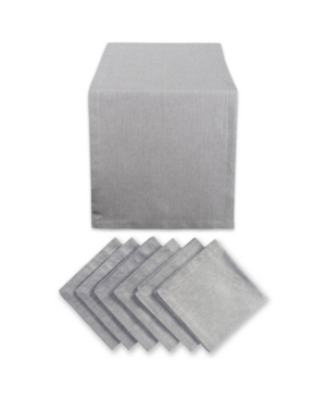 Design Imports Solid Chambray Table Set of 7