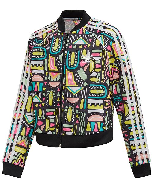 Adidas Big Girls Cropped Printed Track Jacket Reviews Coats