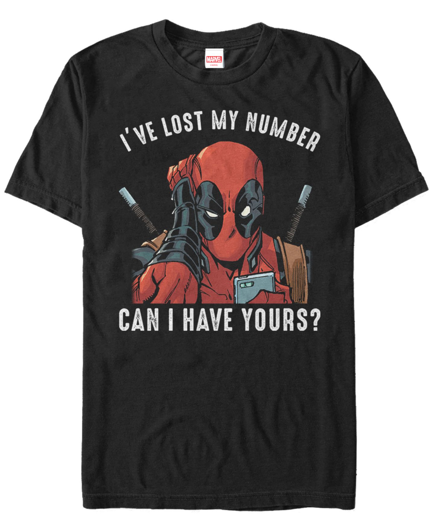 Мужская футболка Fifth Sun Marvel Deadpool I Lost My Number Short Sleeve, цвет: Чёрный — фото 1