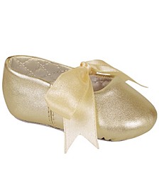 Baby Girl Lambskin Ballet with Ribbon Tie