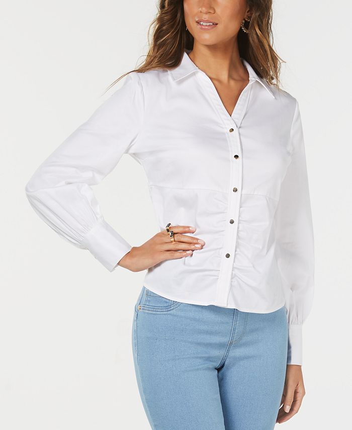 Thalia Sodi Ruched Balloon-Sleeve Shirt, Created for Macy's & Reviews ...