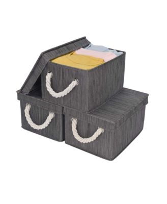 fabric storage containers with lids