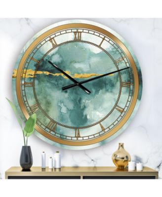 Designart Glam Oversized Metal Wall Clock