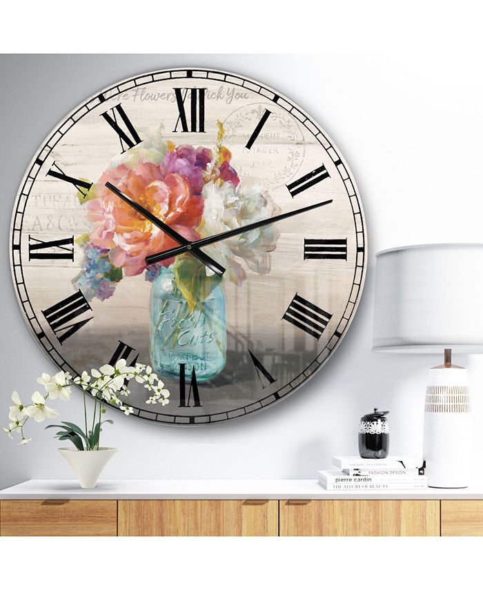 Designart Cottage Oversized Metal Wall Clock - Macy's