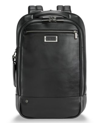 briggs and riley medium leather backpack