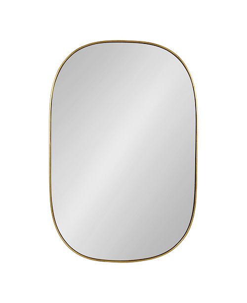 Kate And Laurel Caskill Rounded Rectangle Gold Leaf Wall Mirror