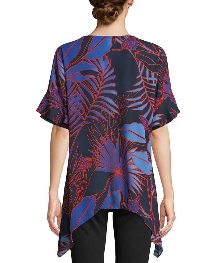 ECI ElbowSleeve Printed Top Macy's