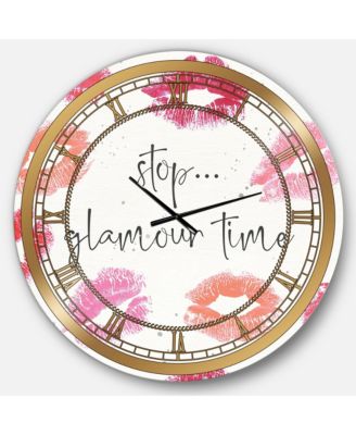 Designart Glam Oversized Metal Wall Clock - 36 x 36