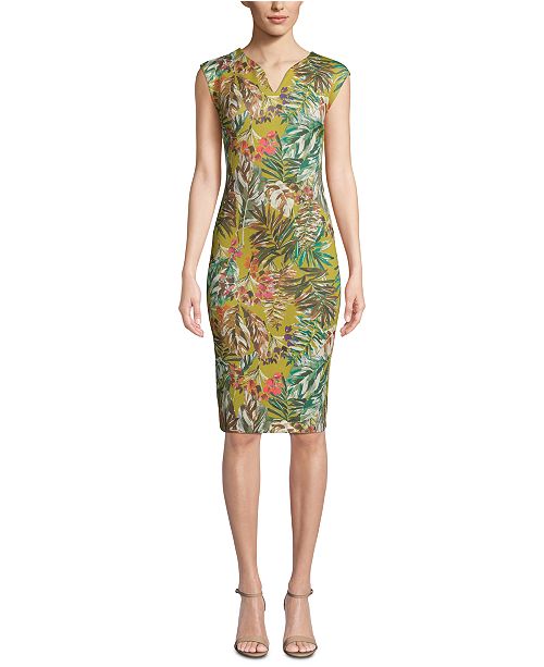 Eci Floral Print Sheath Dress Reviews Dresses Women Macy S
