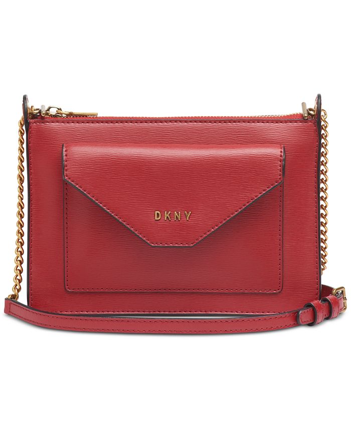 DKNY Alexa Top Zip Leather Crossbody, Created for Macy's Macy's
