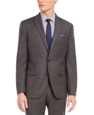 Bar III Men's Slim-Fit Gray Flannel Suit Separate Jacket, Created for ...