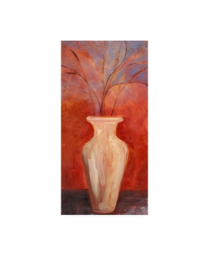 Trademark Global Pablo Esteban White Vase With Twigs On Red Canvas Art In Multi