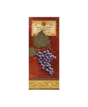 Trademark Global Pablo Esteban Grapes With Label On Red Canvas Art In Multi