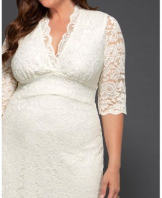 Kiyonna Women's Plus Size Luxe Lace Wedding Dress