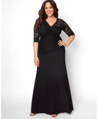 plus size black formal gown