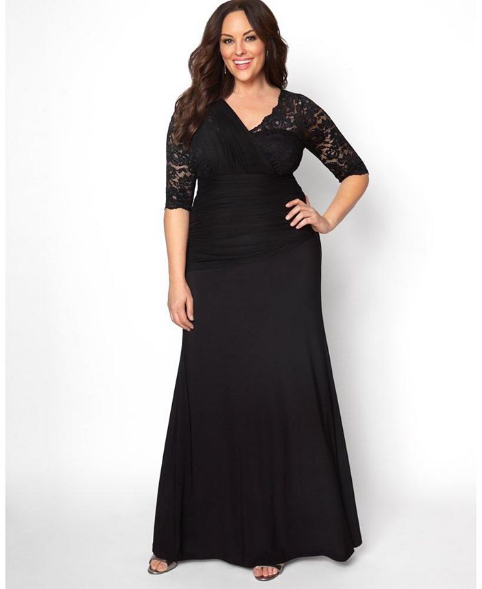 Kiyonna Women's Plus Size Soiree Evening Gown & Reviews - Dresses ...