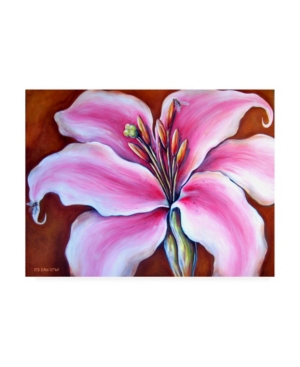 Trademark Global Deborah Broughton Flower Lily Bees Canvas Art In Multi