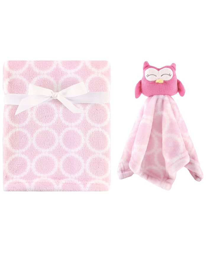 Hudson Baby Plush Blanket with Security Blanket Set, Girl Owl Macy's