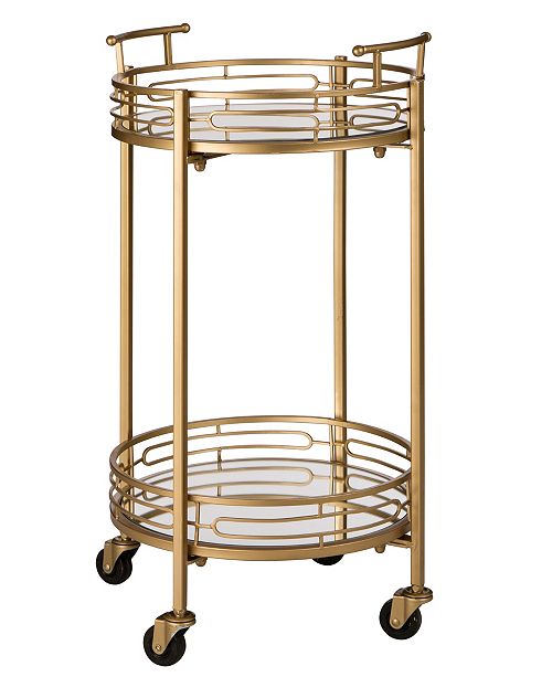 Glitzhome Deluxe Metal Round Mirrored Bar Cart Reviews