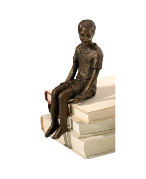 Shop Cyan Design Boy Shelf Sitter Sculpture In Bronze