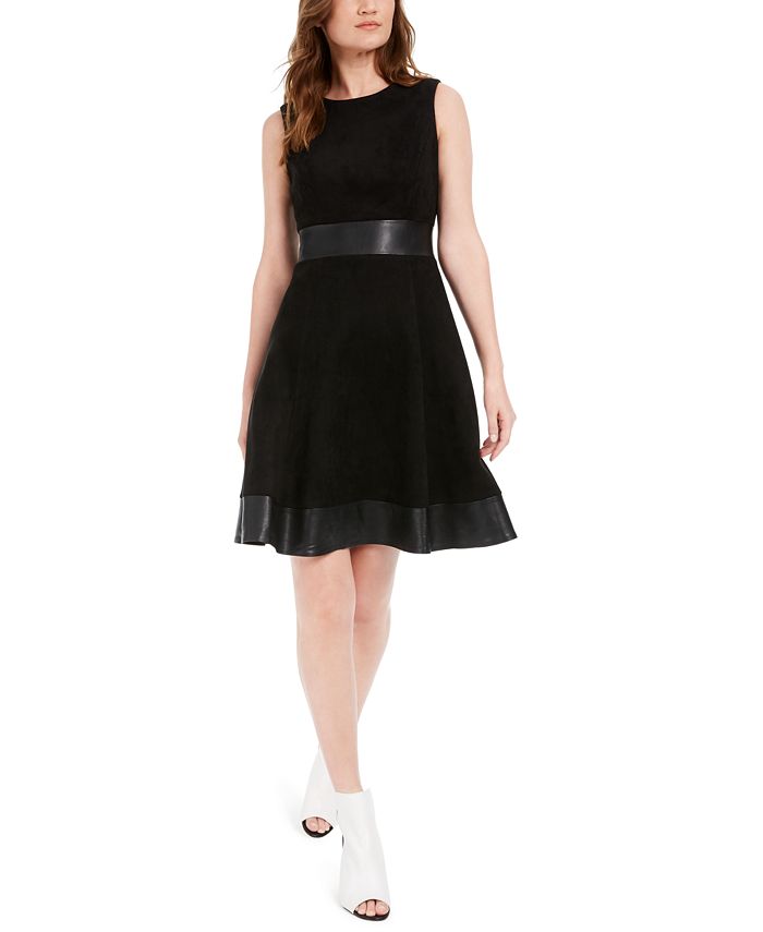 Calvin klein sales black suede dress