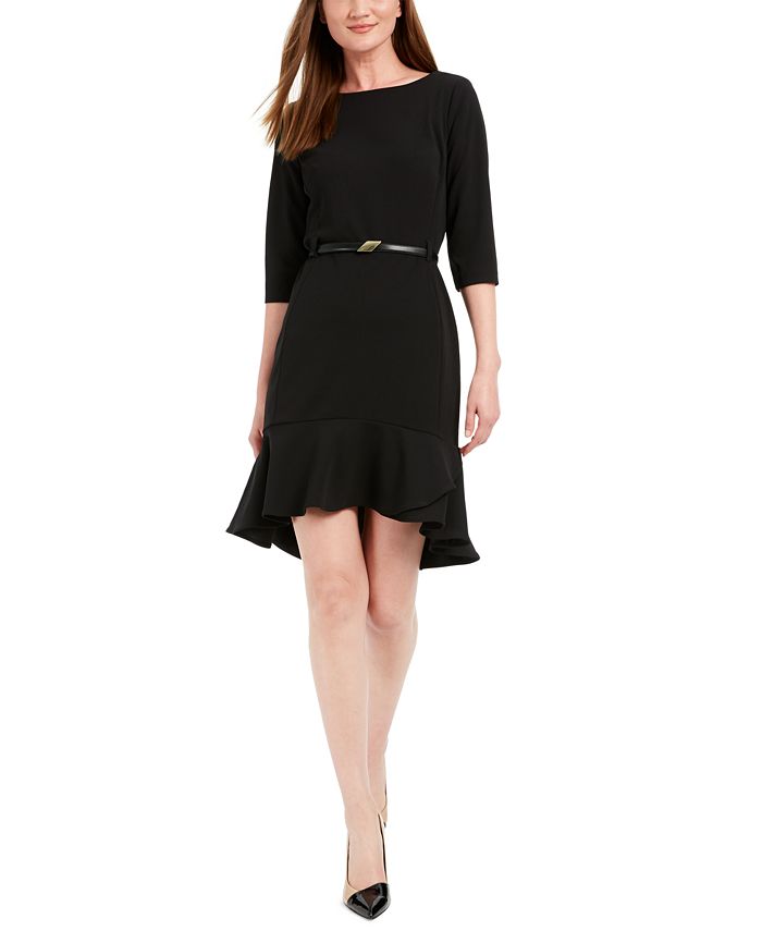Calvin klein flounce dress new arrivals