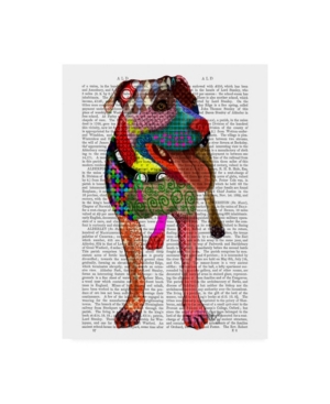 Trademark Global Fab Funky Staffordshire Bull Terrier Patchwork Canvas Art In Multi