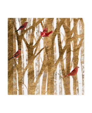 Trademark Global Studio W Red Bird Christmas I Canvas Art In Multi