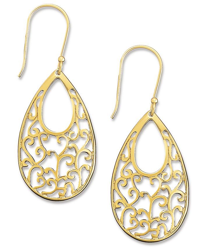 giani bernini earrings 18k gold over sterling silver