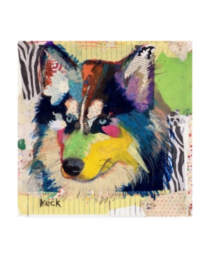 Michel Keck Siberian Husky Abstract Canvas Art - 36.5" X 48"