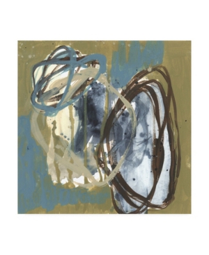 Trademark Global Jennifer Goldberger Umber And Blue Rounds I Canvas Art In Multi