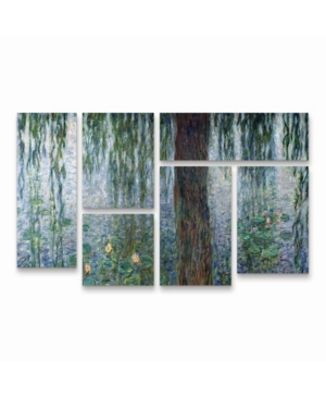 Trademark Global Claude Monet Waterlillies Multi Panel Art Set 6 Piece