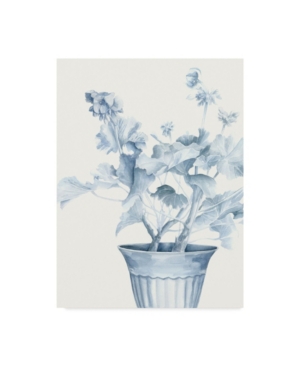 Trademark Global Megan Meagher Blue Geranium Ii Canvas Art In Multi