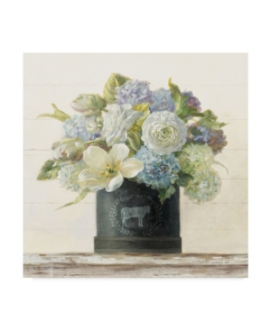 Trademark Global Danhui Nai Tulips In Hatbox Shiplap Canvas Art In Multi