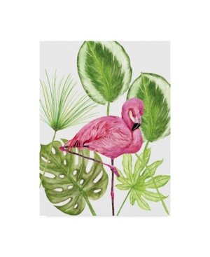Trademark Global Melissa Wang Tropical Flamingo Ii Canvas Art In Multi