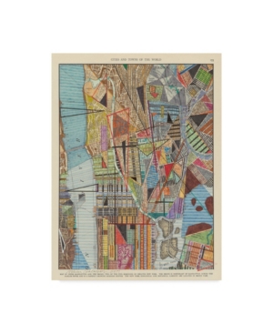TRADEMARK GLOBAL NIKKI GALAPON MODERN MAP OF NEW YORK I CANVAS ART
