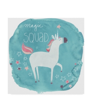 Trademark Global June Erica Vess Magic Unicorn Squad Iii Canvas Art In Multi
