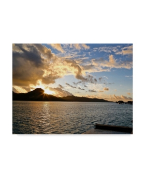 Trademark Global American School Bora Bora Sunset Canvas Art In Multi