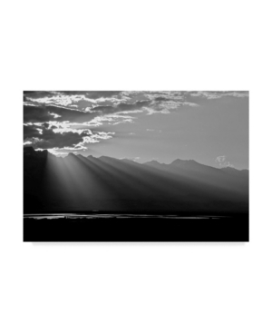 Trademark Global American School Clouds Rays In Black And White Canvas Art In Multi