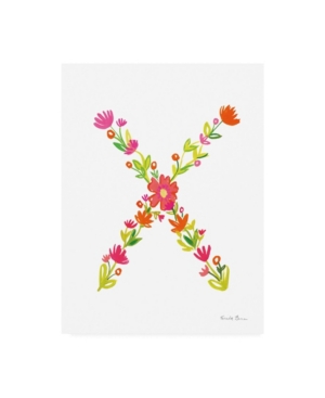 Trademark Global Farida Zaman Floral Alphabet Letter Xxiv Canvas Art In Multi