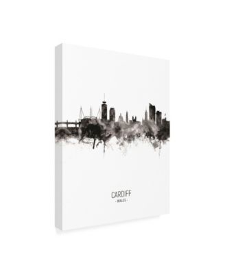 Trademark Global Michael Tompsett Cardiff Wales Skyline Portrait II Canvas Art - 15.5" x 21"